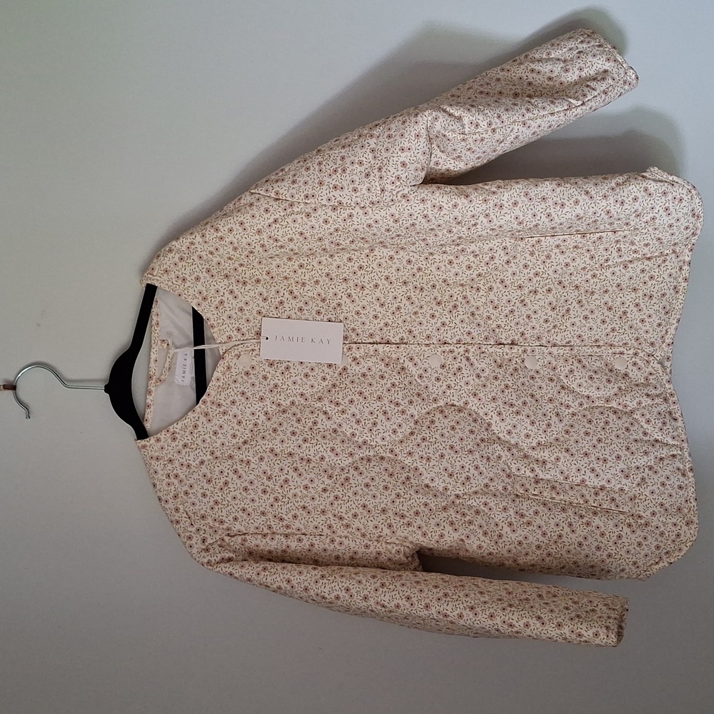 Jamie Kay Cassie Quilted Jacket In Emmy Egret Size 7